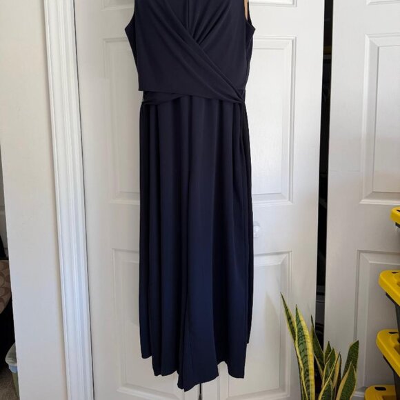 Belted Crew Neck Jumpsuit - Picture 2 of 4